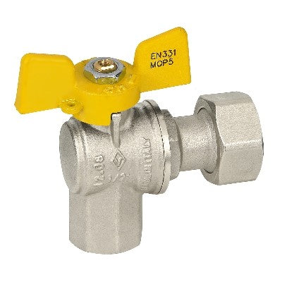 VALVOLA A SFERA GAS FEMMINA / DADO MOBILE Misura: 3/4" x 3/4" DN 15