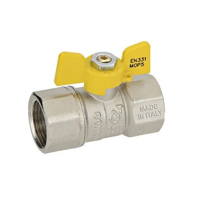 VALVOLA A SFERA GAS FF CON FARFALLA MOD. DAKOTA Misura: 3/4" DN 15