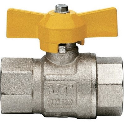 VALVOLA A SFERA GAS FF CON FARFALLA MOD. LONDON Misura: 3/4" DN 20