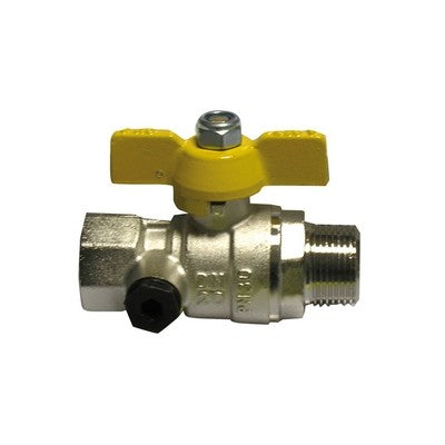 VALVOLA A SFERA GAS FM CON FARFALLA GIALLA Misura: 1" DN 25