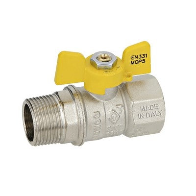 VALVOLA A SFERA GAS MF A FARFALLA MOD. DAKOTA Misura: 1/2" DN 12