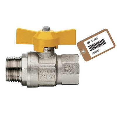 VALVOLA A SFERA GAS MF A FARFALLA MOD. LONDON F-BRICO Misura: 1/2" DN 15