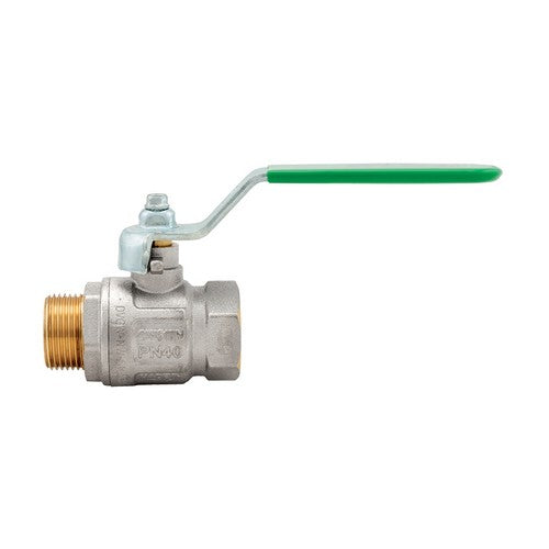 VALVOLA A SFERA IDEAL DVGW MF CON LEVA PIATTA PASSAGGIO TOTALE Misura: 1/2" (DN 15) 50 bar / 725 psi