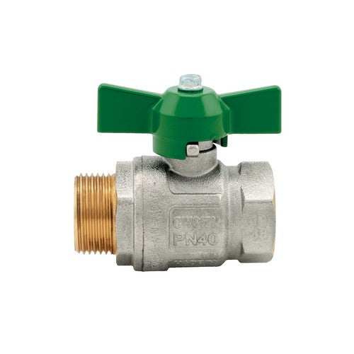 VALVOLA A SFERA IDEAL DVGW MF PASSAGGIO TOTALE CON FARFALLA Misura: 3/4" (DN 20) 40 bar / 580 psi