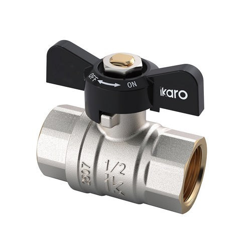 VALVOLA A SFERA IKARO FF CON FARFALLA Misura: 1" DN 25 PN 40