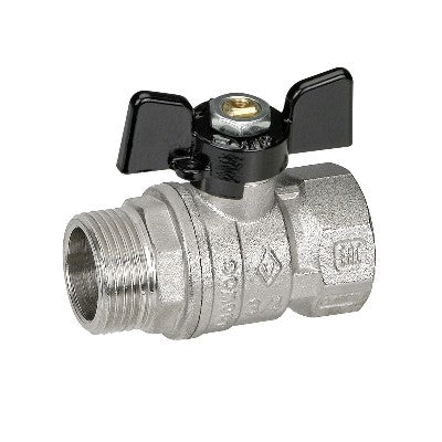 VALVOLA A SFERA MF CON FARFALLA Misura: 1" DN 25 F-BRICO