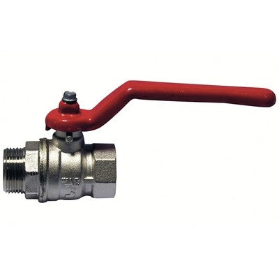 VALVOLA A SFERA MF CON LEVA ROSSA Misura: 1"1/2 (DN 40) 25 bar / 362.5ps