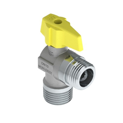 VALVOLA A SFERA PER GAS ANGOLO MM Misura: 1/2" DN 10