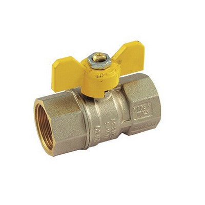 VALVOLA A SFERA PER GAS FF CON LEVA FARFALLA Misura: 1"1/4 DN 30