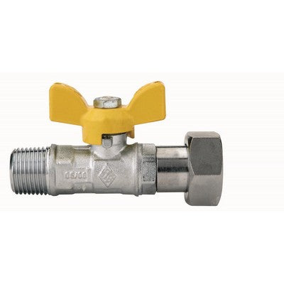 VALVOLA A SFERA PER GAS FILETTATURA MASCHIO CON GIRELLO Misura: 1/2" x 3/4"