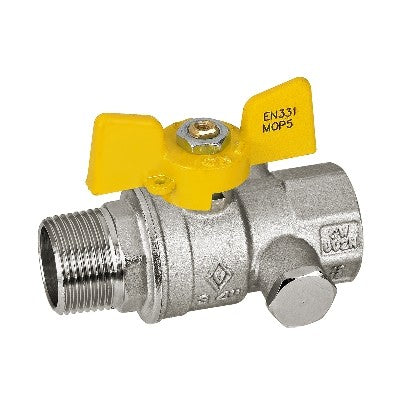 VALVOLA A SFERA PER GAS MF CON PRESA DI PRESSIONE Misura: 3/4" DN 20