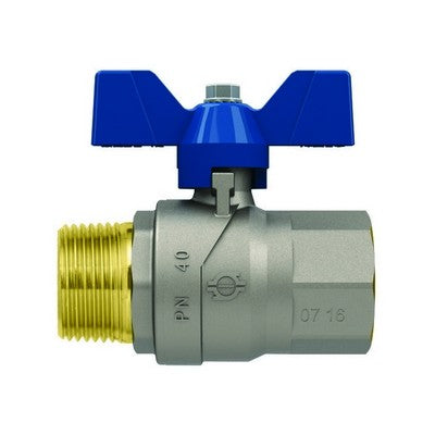 VALVOLA A SFERA P.T. CON FARFALLA EVOLUTION MASCHIO-FEMMINA Misura: 1/2" DN 15 PN 50