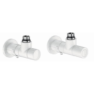 VALVOLA + DETENTORE A SQUADRA TERMOSTATIZZABILE BIANCA Misura: 1/2" 23 p. 1,5 Bianco