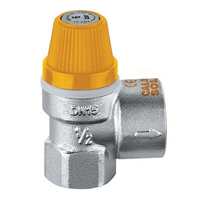 VALVOLA DI SICUREZZA PER IMPIANTI SOLARI Misura: 1/2 x 3/4 - 6 Bar