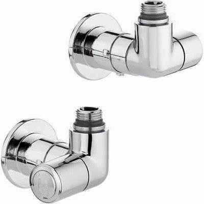 VALVOLA TERMOSTATIZZABILE + DETENTORE DOPPIA SQUADRA CROMO VERSIONE DX Misura: 1/2" 23 p. 1,5 Cromo