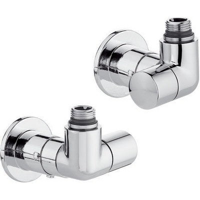 VALVOLA TERMOSTATIZZABILE + DETENTORE DOPPIA SQUADRA CROMO VERSIONE S Misura: 1/2" 23 p. 1,5 Cromo