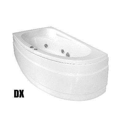 VASCA CON IDROMASSAGGIO ANGOLARE MODELLO ZAIRA CON PANNELLO Misura: Versione dx