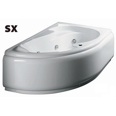 VASCA IDROMASSAGGIO ANGOLARE MOD. GRAZIA CON PANNELLO Misura: cm 150x100 Destra