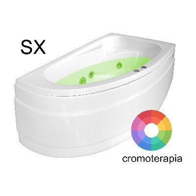 VASCA IDROMASSAGGIO ANGOLARE ZAIRA CROMOTERAPIA Misura: Versione sx