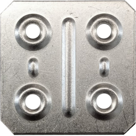 PIASTRINA QUADRA ZINCATA CM.4X4**