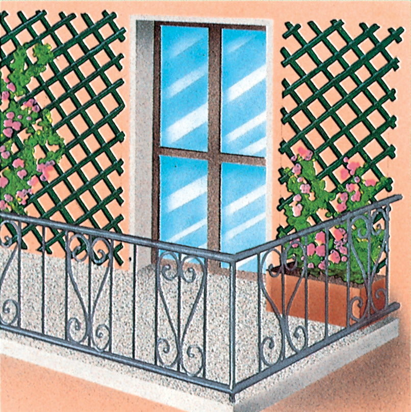 TRALICCIO IN PLASTICA COLORE BIANCO MT. 2X1
