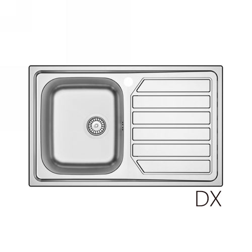 LAVELLO INCASSO IN ACCIAIO MOD. LS04 CM 80X50                         