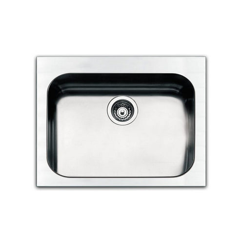 LAVELLO INCASSO IN ACCIAIO SPAZZOLATO  57X51 CM                       