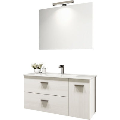 MOBILE BAGNO SOSPESO "BETTY" CON LAVABO E SPECCHIO CM. 90             