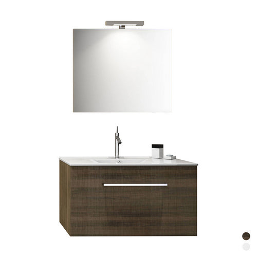 MOBILE BAGNO SOSPESO "KIO" CON LAVABO E SPECCHIO CM. 90               