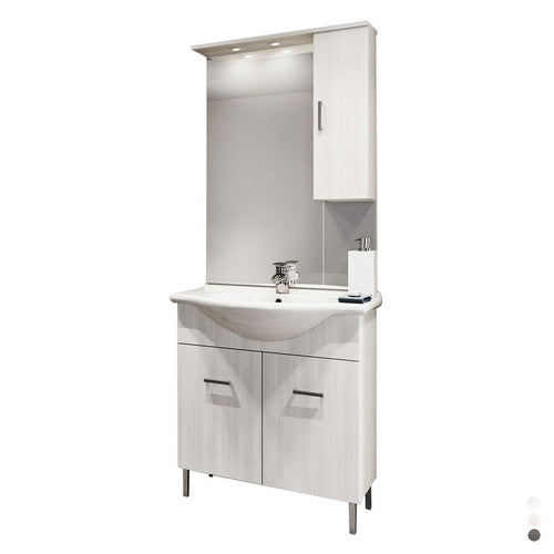 MOBILE BAGNO VENICE CM 75 CON LAVABO E SPECCHIO                       