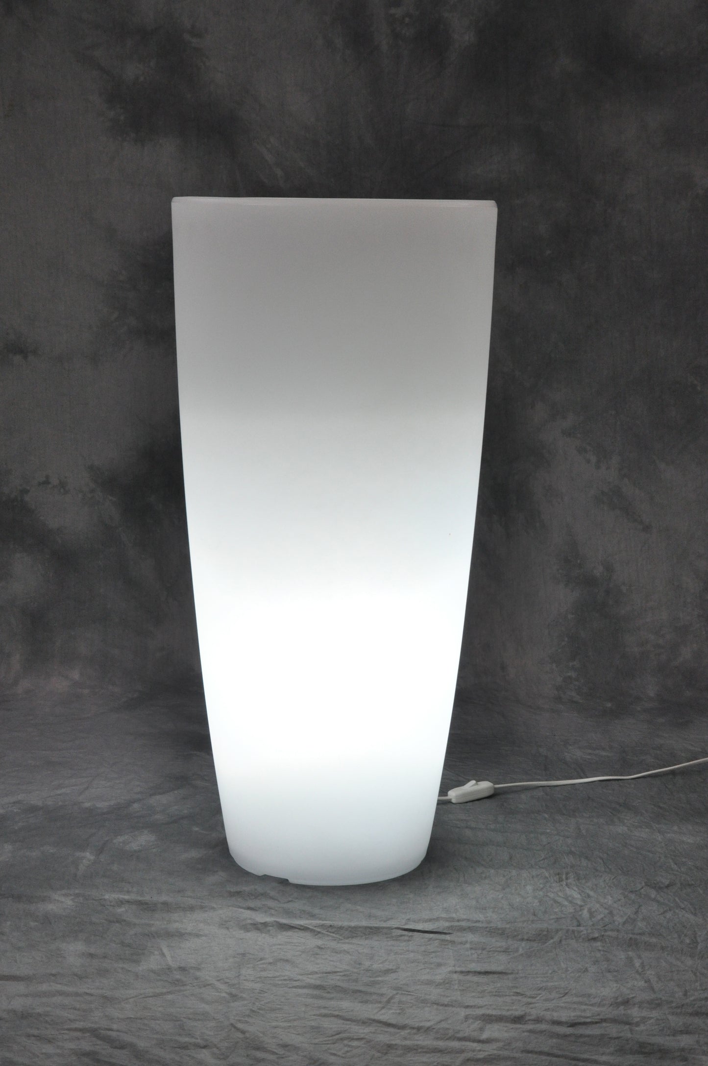 VASO HOME LIGHT TONDO  CM.33X70H. GHIAC/BIA