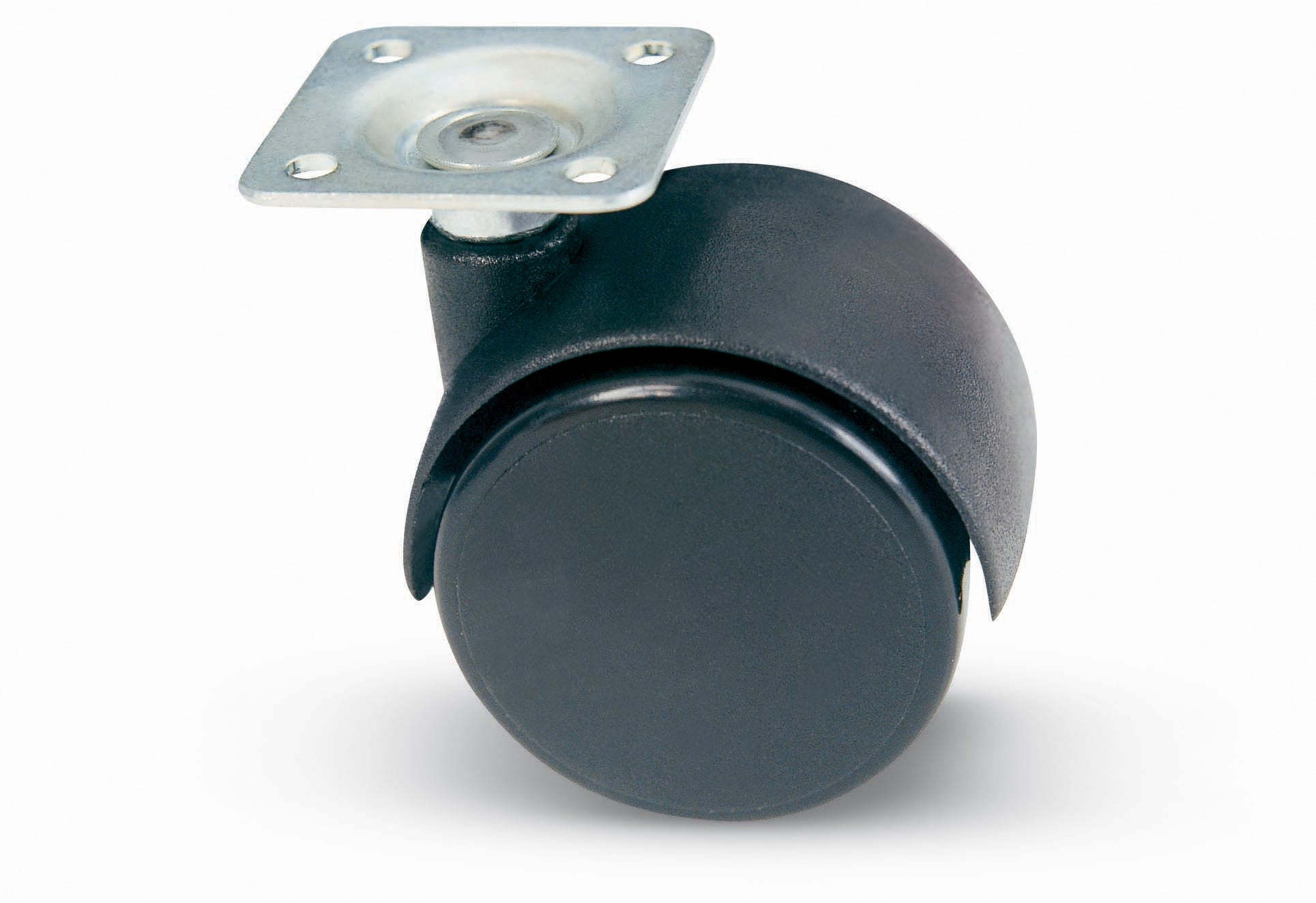 RUOTA NYLON GEMELLARE C/PIASTRA MM.40*