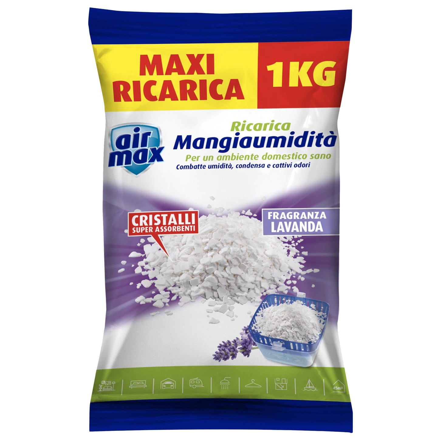 AIRMAX ASSORBIUMID. SALI RICARICA 1KG LAVANDA