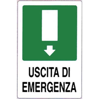 TARGA SEGNALETICA USCITA EMERGENZA