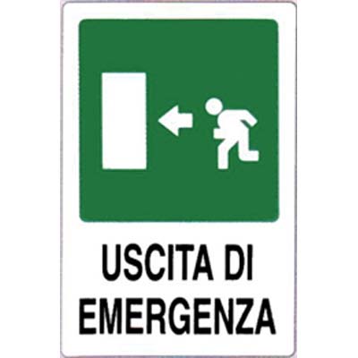 TARGA SEGNALETICA USCITA EMERGENZA SX