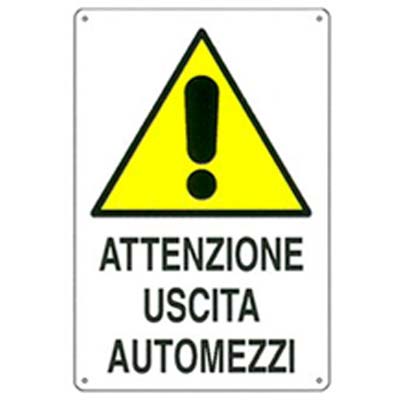 TARGA SEGNALETICA USCITA AUTOMEZZI