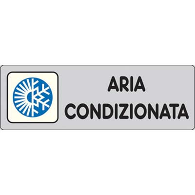 TARGA SEGNALETICA ADESIVA ARIA CONDIZIONATA