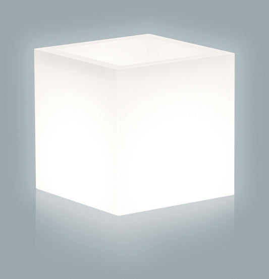 VASO HOME LIGHT CUBO CM. 40X40X40H BIANCO