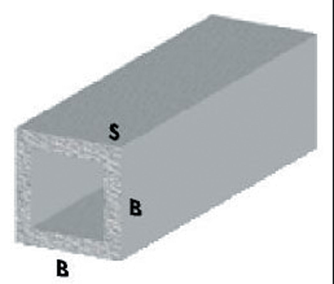 PROFILO ARGENTO H.100 TUBO QUADRO 15X15X1 **