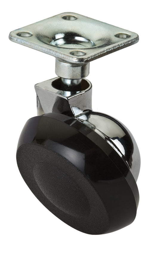 RUOTA SEMISFERICA CROM. C/PIASTRA MM.40**