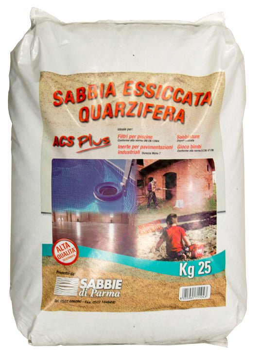 SABBIA QUARZIFERA KG.25 PER FILTRI PISCINA