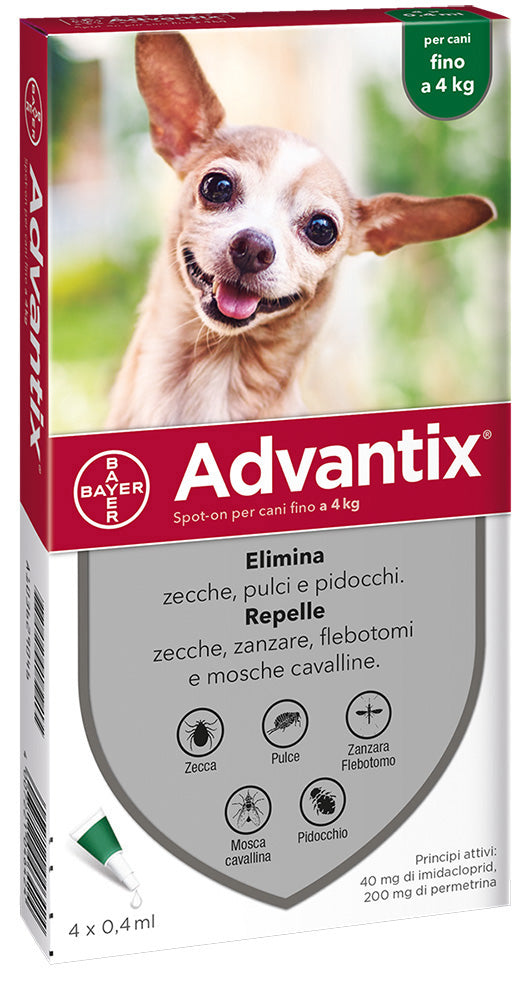 BAYER ADVANTIX SPOT ON 4P. CANI KG.0-4