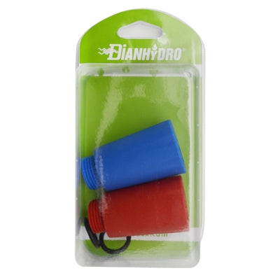 COPPIA TAPPO PROVA IMPIANTI  BLU/ROSSO BLISTER                        