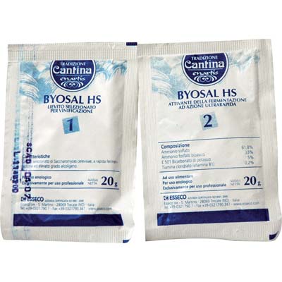 LIEVITO ENOLOGICO + ATTIVANTE BYOSAL HS ESSECO