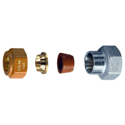 NIPLEX FEMMINA COMPLETO DI KIT DI TENUTA PER IMPIANTI SOLARI          