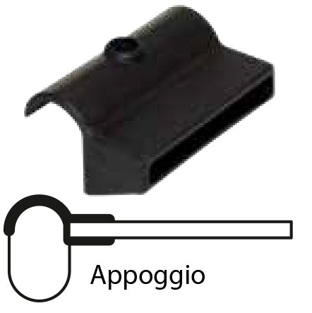 SUPPORTO AD APPOGGIO IN PVC PER ASTA 