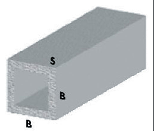 PROFILO ARGENTO H.100 TUBO QUADRO 20X20X1-**