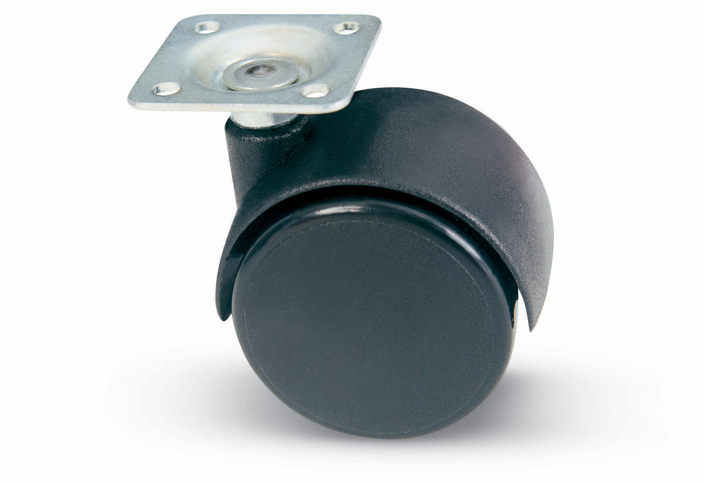 RUOTA NYLON GEMELLARE C/PIASTRA MM.30*