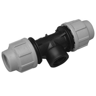 TEE A 90°  C/DERIVAZIONE FEMMINA DIANFLEX RACCORDO PER POLIETILENE    