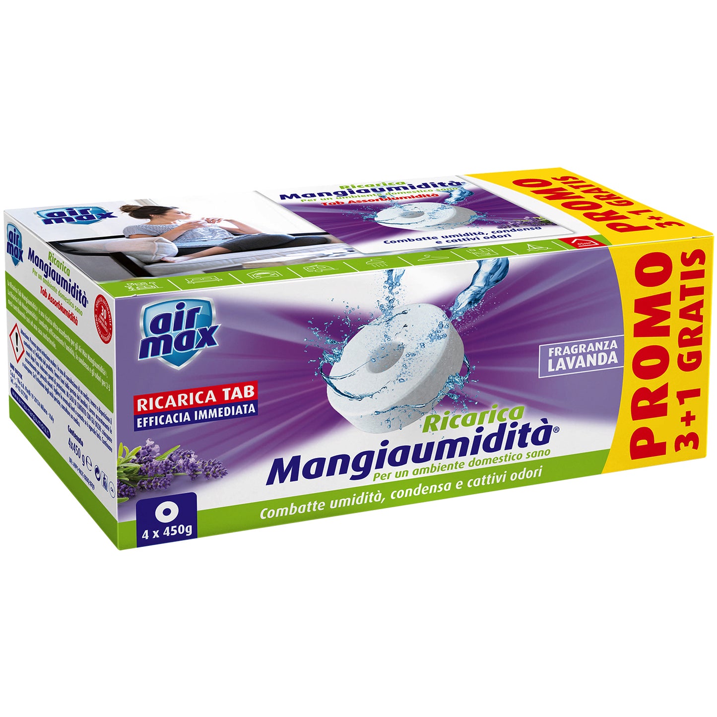 AIRMAX ASSORBIUMID.RIC.TAB LAVANDA PZ.4X450GR